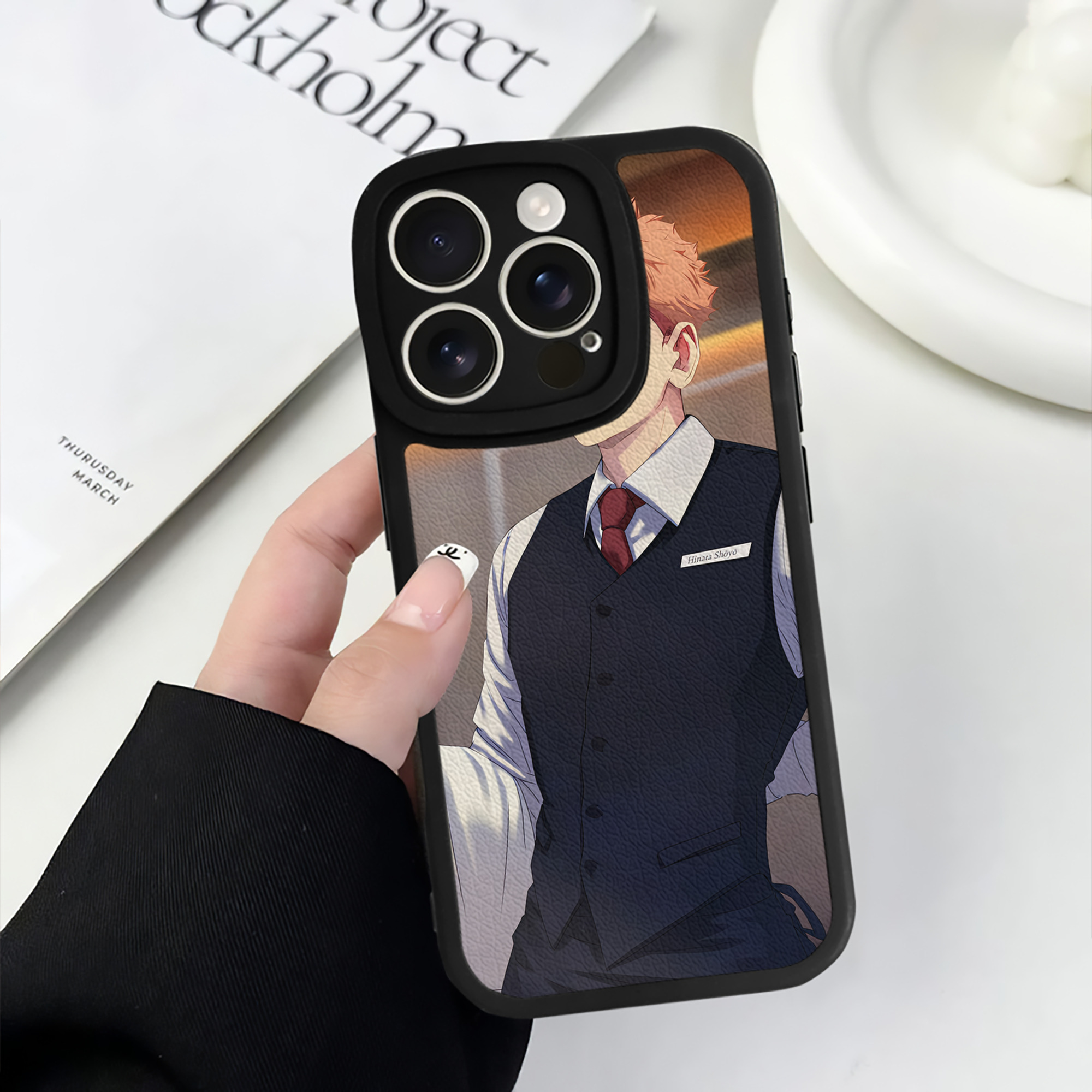（画像用） ハイキュー!! Haikyu!! 【iPhone 16シリーズ対応】シリコンスマホケース（レザー調） 材質：シリコン